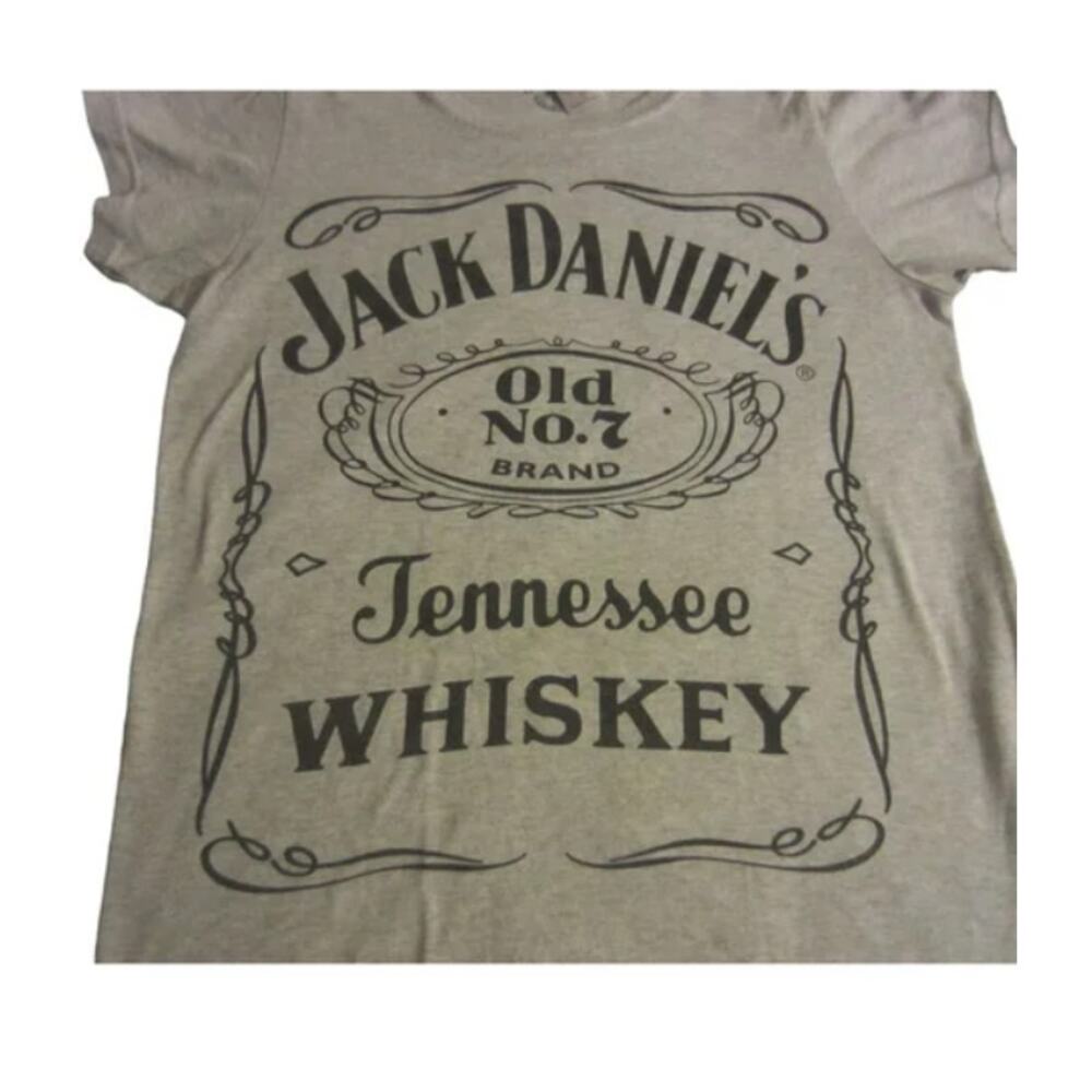 Jack Daniel’s Tennessee Whiskey Graphic Tee Gray Vintage Style T-Shirt Size S - Picture 4 of 7